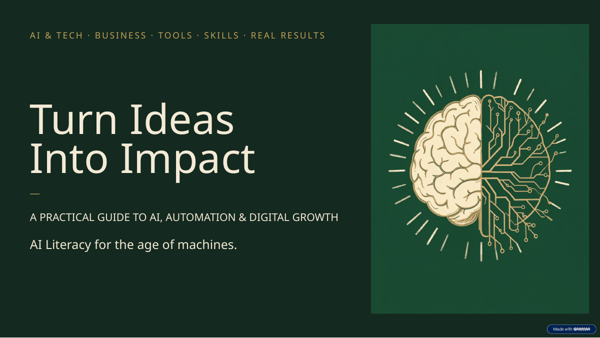 Turn Ideas Into Impact presentation cover