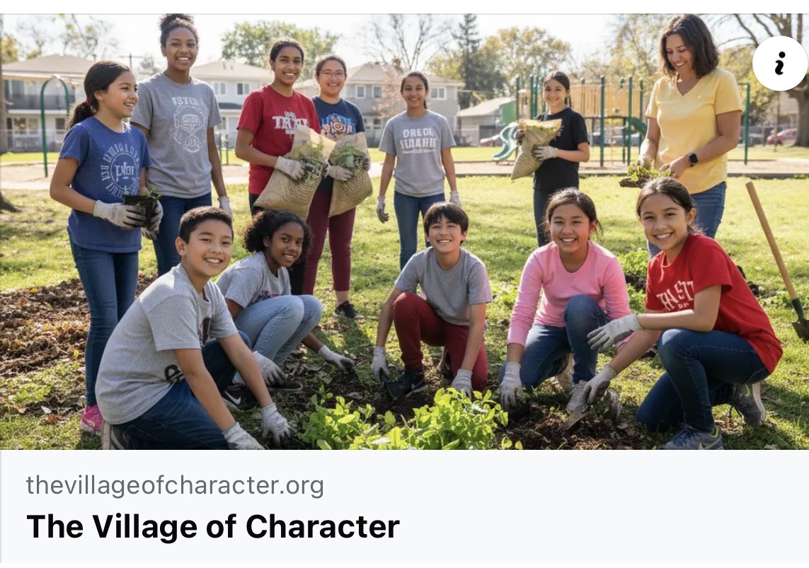 The Village of Character homepage screenshot